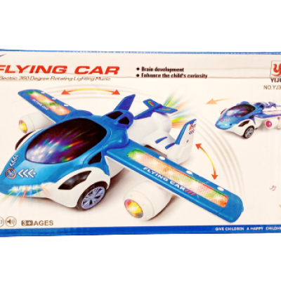 Music And Lights Flying Car, Battery Operated Toy For Boys Girls