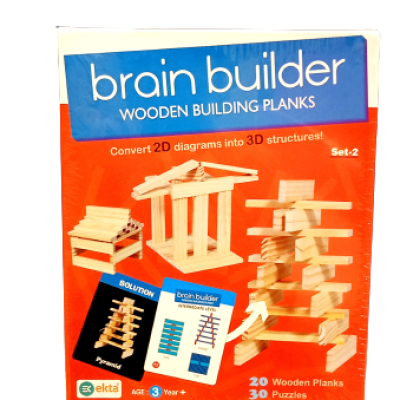 Brain Builder Wooden Building Planks Upto 3+
