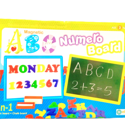 2 in 1 Magnetic Alphabets & Numbers Cum Writing Board for Kids Age Up TO 3Year